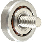 Thumbnail image #1 for AllPoints Foodservice Parts & Supplies 8400135 Commercial Refrigeration Roller with 1/4-20 Threaded Stud, Stainless Steel