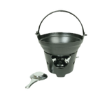 Thumbnail image #1 for Thunder Group IRPA004 Aluminum Japanese Shabu Shabu Bowl, 32 oz, 6-3/4" Diameter, Swing Handle with Ladle Case of 36