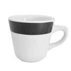 Thumbnail image #1 for CAC China Rainbow R-1-BLK Black Ceramic Coffee Cup, 7-1/2 oz. Case of 3 Dozen