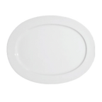 Thumbnail image #1 for Tableware Solutions USA Plain White by Continental 55CCPWD078 White China Oval Platter, 14", Wide Rim, Rolled Edge Case of 12