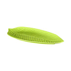 Thumbnail image #1 for G.E.T. The Naturals - EGS M179PL-DG Leaf-Shaped Melamine Platter, 17-3/4" x 9-1/2" x 1", Green Case of 4