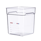 Thumbnail image #1 for CFS Brands Araven 91905 18 qt. Square Polycarbonate Food Storage Container with Integrated Label, Clear Case of 6