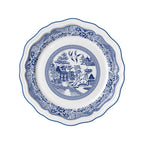 Thumbnail image #1 for Steelite International Folio, Porcelain 62548FP811 10-1/4" Round Porcelain Rim Plate, Scalloped Edge, Adelina Willow Blue Case of 2 Dozen