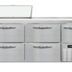 Thumbnail image #1 for Continental Refrigerator RA68N8-D 68-Inch Refrigerated Sandwich Prep Table, 1 Door, 4 Drawers, 8-Pan Top