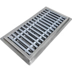 Thumbnail image #1 for IMC/Teddy FT-1236-PFG Floor Trough, 36"W x 12"D, 4" Deep, Stainless Steel, Gray Fiberglass Grating