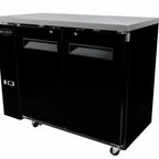 Thumbnail image #2 for SABA SBB-24-48B 48-7/8" Two-Section Back Bar Cooler, 11.8 cu. ft., 2 Solid Doors, Black Exterior, Stainless Steel Top