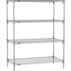 Thumbnail image #1 for Metro Super Erecta SA-2142C-63-S4 Super Adjustable Wire Stationary Starter Shelving Unit, 42"W x 21"D x 63"H, 800 lb. capacity per shelf, 2000 lb.