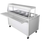 Thumbnail image #1 for IMC/Teddy SCRB-50 Mobile Sandwich Counter with Self-Contained Refrigerated Base, 3-Pan, Stainless Steel Top, 50"W x 30-1/2"D x 36"H