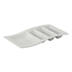 Thumbnail image #1 for Tuxton China GZP-800 Porcelain Rectangular Taco Plate, 14-5/8" x 8-5/8" x 1-5/8"H, Stackable Case of 6