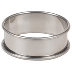 Thumbnail image #1 for JB Prince M574 70 Flan Ring, Round Stainless Steel, 2-3/4" Diameter x 1"H, Rolled Edges
