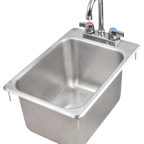 Thumbnail image #1 for IMC/Teddy DIS-9-D Drop-In Hand Sink, 1 Compartment, 18" x 12" x 9-3/8", 10" x 14" x 9" Bowl, Stainless Steel Apron