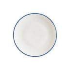 Thumbnail image #1 for Global Tableware Collective Bonna, Linea Blue BNLNEMAGRM17DZ Round Porcelain Gourmet Flat Plate, Flat Edge, 6.69" 1 Dozen