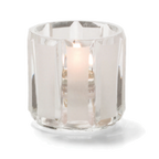 Thumbnail image #1 for Hollowick/Steelite 5690C+SC Glass Tealight Lamp, Crystal & Satin, 2-3/8"H x 2-1/2" Diameter