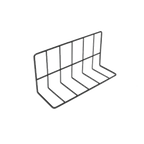 Thumbnail image #1 for G.E.T. W4612-B Refrigerated Case Shelf Divider, 12"L x 4"W x 6"H, Vinyl-Coated Black Wire Case of 24