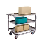 Thumbnail image #1 for Lakeside Manufacturing Tough Transport 954 3-Tier Stainless Steel Utility Cart, 48"W x 25-3/4"D, 1,000 lb Capacity