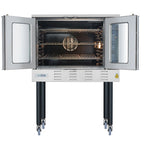 Thumbnail image #7 for Koolmore KM-CCO54-NGC Full-Size Single-Deck Natural Gas Convection Oven, 54,000 BTU, Dual Glass Doors, Casters