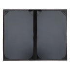 Thumbnail image #2 for Risch Metro METRO-2V 8.5X14 Double-Fold 2-View Menu Cover, 8-1/2" x 14", Black Hardback Metallic Finish Case of 25