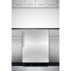 Thumbnail image #1 for Summit Commercial FF7BKBISSTBADA One-Section Undercounter Refrigerator, Solid Stainless Steel Door, Black Exterior, 5.5 cu. ft.