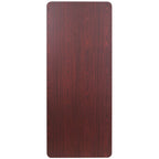 Thumbnail image #3 for Flash Furniture YT-3072-HIGH-WAL-GG Folding Rectangular Table, 72"W x 30"D x 30"H, Mahogany Laminate Top