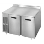Thumbnail image #1 for Randell Custom & Serving 9215-290 48 in Two-Section Worktop Refrigerator, 2 Solid Doors, Stainless Steel, Side-Mounted Self-Contained Refrigeration