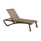 Thumbnail image #1 for Grosfillex Sunset UT740599 Stackable Armless Chaise Lounge with Textilene Sling and Resin Frame Case of 12