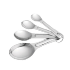 Thumbnail image #1 for TableCraft Products 721 Stainless Steel Measuring Spoon Set, 4-Piece, 1/4, 1/2, 1 Teaspoon and 1 Tablespoon Case of 12