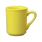 Thumbnail image #1 for International Tableware Cancun 87241-242 Ceramic Coffee Mug, 8.5 oz, Yellow, with Handle Case of 3 Dozen