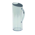 Thumbnail image #1 for G.E.T. Frilich 3188150 Muesli Flute, 50.7 oz, Clear Plastic, with Handle and Gray Lid with Spoon Cut-Out