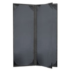 Thumbnail image #2 for Risch Harley HAR-4V 4.25X14 Booklet Menu Cover, Faux-Leather, 4-View, 4-1/4 x 14 Inches Case of 25
