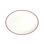Thumbnail image #1 for Mikasa Hospitality (Lifetime Brands, Inc.) ID Fine 5337311 Fine China Oval Platter, 10.63 x 14.63 in, Maroon Case of 6