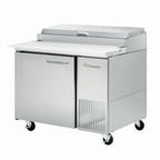Thumbnail image #1 for Blue Air FSE LLC BAPP44-HC Pizza Prep Table, 1-Section, 44-3/8"W, 11.3 cu. ft., Side-Mounted Self-Contained Refrigeration, 1 Door