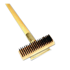 Thumbnail image #1 for Thunder Group WDBS027H Heavy-Duty Wire Cleaning Brush with Scraper, 27" Wood Handle Case of 24