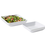 Thumbnail image #1 for G.E.T. GET CS-8020-W Melamine Square Bowl, White, 1-1/2 qt, 8" x 8" x 1-3/4"H Case of 6