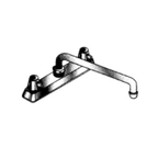 Thumbnail image #1 for SPG International Universal Stainless USF-8-D Deck-Mount Standard-Duty Faucet, 8-Inch Swing Spout, 8-Inch Centers, Lever Handles