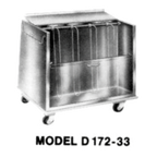 Thumbnail image #1 for Dinex DXPD17023 Heated Dish Storage Cart, 2-Compartment, Extra-Low, Enclosed, Stainless Steel, 23 in
