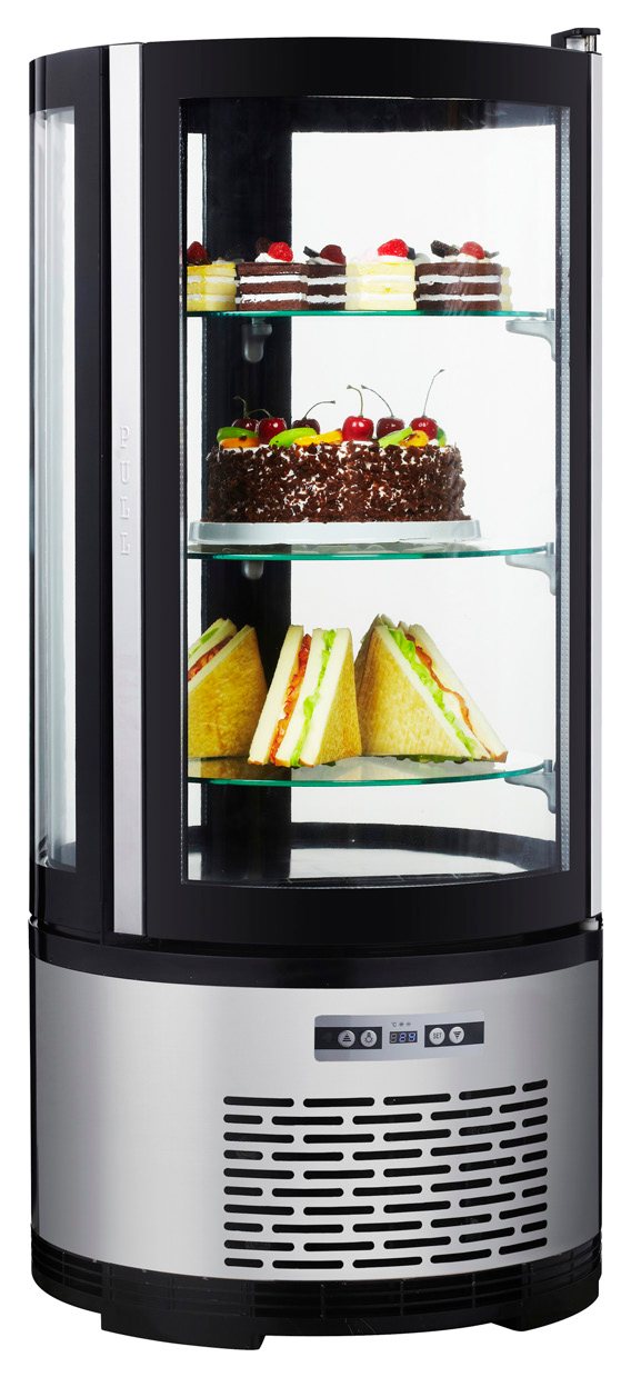 Product image #2 for Black Diamond Countertop Refrigerated Cake Display Case with Rotating Shelves, 19-Inch Wide, 3.53 Cu. Ft.