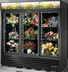 Thumbnail image #5 for True Three-Section Floral Merchandiser Refrigerated Display Case with Sliding Glass Doors and LED Lighting