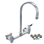 Thumbnail image #1 for Fisher 47340 Hand Sink Faucet, 8" Centers, Backsplash Mount, 6" Gooseneck Spout, Lever Handles