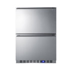 Thumbnail image #1 for Summit Commercial SPR627OS2D Outdoor Drawer Refrigerator, 24"W, 2 Drawers, Stainless Steel, 3.4 cu. ft.