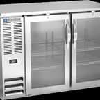 Thumbnail image #2 for Beverage Air BBN48HC-FG-S 48-Inch Shallow-Depth Food-Rated Back Bar Refrigerator, 2 Glass Doors, Stainless Steel, 12.56 Cu. Ft.