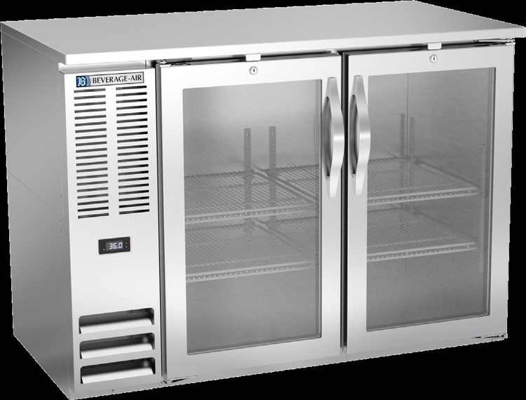 Product image #2 for Beverage-Air 48-Inch Shallow-Depth Food-Rated Back Bar Refrigerator with Glass Doors