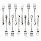 Thumbnail image #2 for New Star Foodservice Inc. 58680 Oyster Fork, 18/0 Stainless Steel, 1.8 mm Gauge, Rose Pattern Case of 24 Dozen