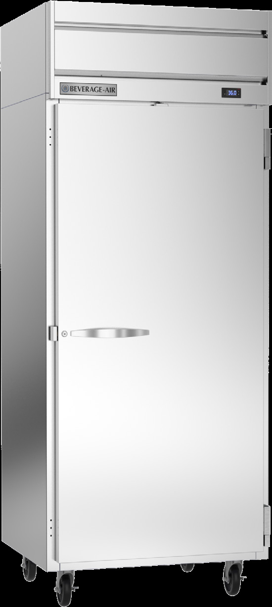 Product image #5 for Beverage-Air Horizon Series Top Mount Reach-In Refrigerator, 1 Section, 30.76 Cu. Ft., Right-Hand Solid Door