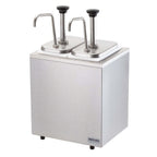 Thumbnail image #1 for Server Products 82910 2-Jar Countertop Syrup Serving Station with 3 Stainless Steel Pumps, Non-Insulated