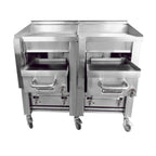 Thumbnail image #2 for Connerton A-4F-48 Gas Floor-Model Griddle/Overfire Broiler Combination, Stainless Steel, 49-1/4"W, 156,000 BTU