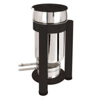 Thumbnail image #1 for Eastern Tabletop Freedom 3101PLMB Petite Marmite Soup Chafer, 2 qt, Stainless Steel, Black Finish, Lift-Off Cover