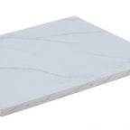 Thumbnail image #1 for ATSMFG ATE3048-WH Laminated Rectangular Table Top, White Marble, 30" x 48", 1.5" Thick, PVC Edge and Back Sheet