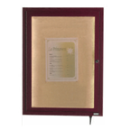 Thumbnail image #1 for AARCO Products LWL2418C Enclosed Display Case, 18"W x 24"H, LED-Lit, Lockable, Cherry Finish