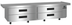 Thumbnail image #2 for Hoshizaki Steelheart Two-Section Refrigerated Equipment Stand with 4 Drawers, 110-1/2