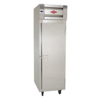Thumbnail image #1 for Utility Refrigerator PT-R-25-SS-2S-2S-N Pass-Thru Reach-In Refrigerator, 15 cu. ft., 1-Section, Half-Height Solid Stainless Steel Doors